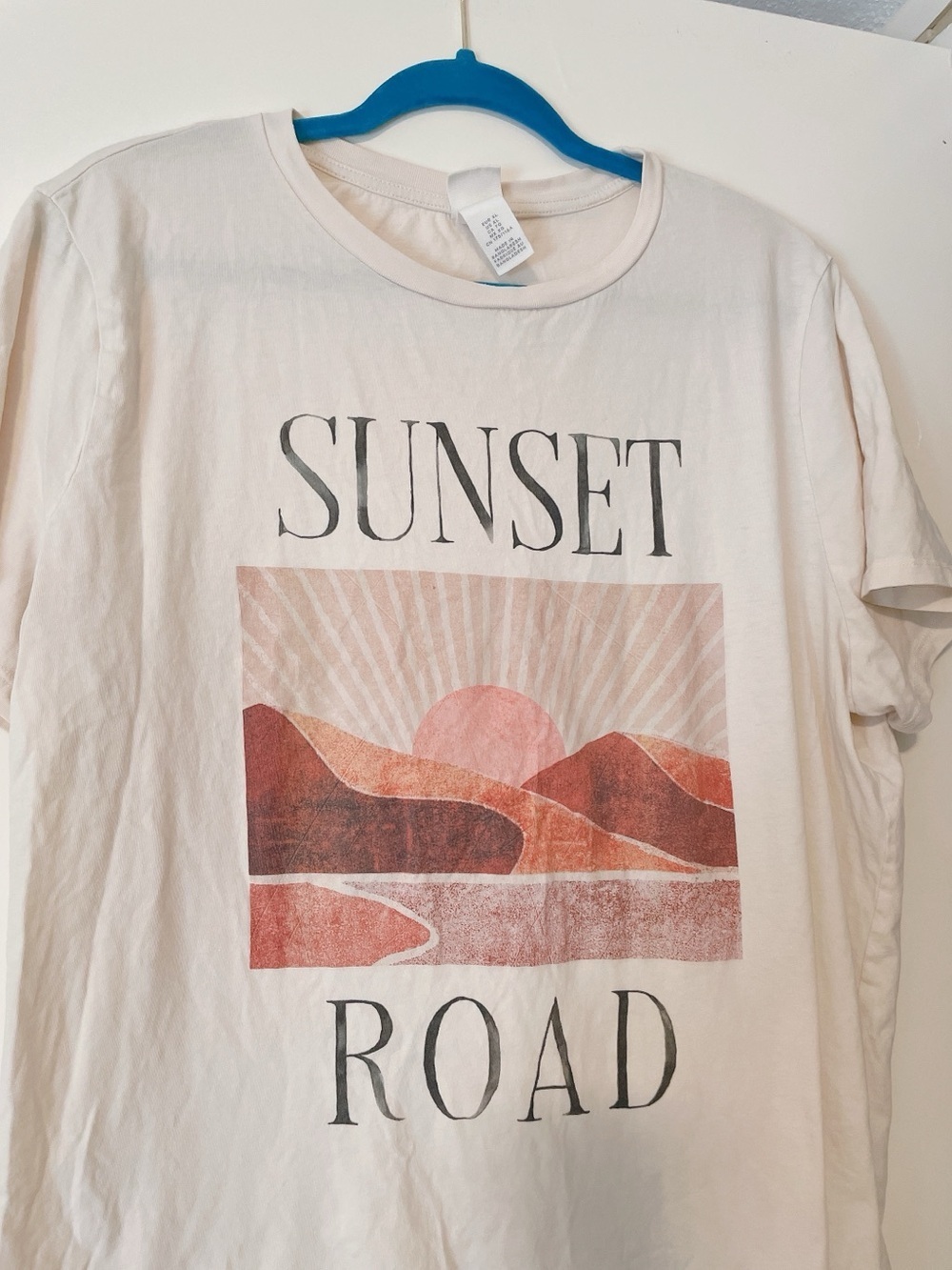H&M Beige Sunset Road Graphic T Shirt Size XL - Picture 2 of 6
